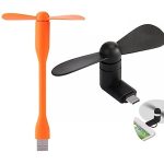ZOBRAS B-23 Mini Type-C Fan & Portable Mini USB Dragon Fan with 2 Leaf Portable Cooling Fan Flexible Cooler Connect with Laptop, Smartphone, Powerbank, USB Adapter/Hub & Mobile with OTG-Multicolour