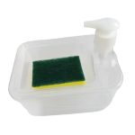 JUZR 2 in 1 Double Layer Square Liquid soap Dispenser with Pump and Sponge | 15 x 16 x 17 CM | Multi-Color