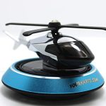 YOURKARTS.COM Car Dashboard Solar Helicopter wings Rotating on solar power giving Fresh Aroma with plant based Perfume (BLACK)