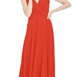 Gadgets Appliances Women’s Knee Length Front Slit Shoulder Strap Dress (Shoulder Stap Maxi Dress_Red_XL)