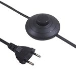A1 Gadgets 1.5 Meter (60 Inch) Long Wire with Round Foot Switch On/Off Button for Table Lamps Floor Lamps & DIY Projects