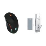 Portronics Toad One Wireless 2.4GHz & Bluetooth Connectivity Optical Mouse & Clean M Multifunctional 8-in-1 Gadget Cleaning Kit with Mobile Holder for Smartphone, Tablet, Laptop, Earbuds(White)