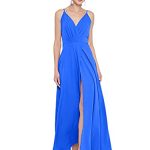 Gadgets Appliances Women’s Ankle Length Long Sleeveless Maxi Dress| Polyester (Royal Blue)- Set of 1