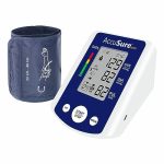 AccuSure Blood Pressure Monitor Fully Automatic Digital Large Display And Adjustable Arm-Cuff Comes With Micro USB Port And 2 Years Brand Warranty- Grey Color
