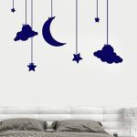 Gadgets Wrap Clouds and Stars Vinyl Wall Stickers Nursery Kids Children Room Décor