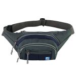 NISUN Waist Bag for Men Fanny Pack for Women Chest Bag for Boys Travel Waist Pouch Hip Bag (Blue & Grey)