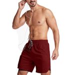 Gadgets Appliances Men’s 2 in 1 Running Shorts Gym Workout Quick Dry Mens Shorts with Phone Pocket – Set of 1