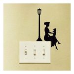 GADGETS WRAP Woman Silhouette Art Switch Sticker Living Room Bedroom Decorative Wall Stickers Wall Decoration Decal Sticker