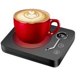 Coffee Mug Warmer Smart Coffee Warmer for Desk 3 Temp Settings 130-170℉ Mug Warmer with Auto Shut Off for Heating Beverage Candle Warmer for Coffee Tea Milk, Heated Area Direct:3.54 In(UK Plug,No Mug)