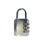 Prostuff.in 3 Digit Dial Combination Password Code Number Padlock Safety & Travel Security Lock for Luggage, Backpack, Suitcase, and Drawer Silver Color 1 Pcs