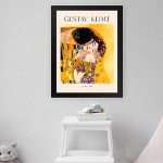 GADGETS WRAP Printed Photo Frame Matte Painting for Home Office Studio Living Room Decoration (11x17inch Black Framed) – Gustav Klimt The Kiss Poster