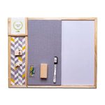 IVEI Combination Board with Pin Board, Calendar & Whiteboard Best Gift for Home, Office, School (Grey, Metal Board(Big), Pin Board + Whiteboard)