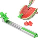 CELLEBII® Stainless Steel Watermelon Cutter – Fruit Tongs Melon Cuber Fun Kitchen Gadgets