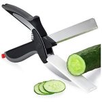 AK Ultimate 2 in 1 Clever Cutter or Vegetable Chopper Scissor Made with Stainless Steel Blade Smart Kitchen Vegetable Knives and Food Slicer (Multicolor,1Pcs) (2 IN 1 Scissor Cutter (1 Pcs))