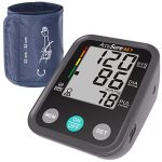 AccuSure Blood Pressure Monitor Fully Automatic Digital Large Display And Adjustable Arm-Cuff Comes With Micro USB Port And 4 Years Brand Warranty- Black Color