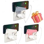 Adoniz (3 Pieces) Secure Mobile Phone Charging Stand Holder, Mobile Holder for Wall, for Home/Office/Travel Suits All Smartphones