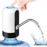 BEYOND BASIC Automatic Wireless Water Can Dispenser Pump for 20 Litre Bottle Can, White/Black