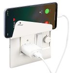 Adoniz (Pack Of 3) Universal Wall-Mounted Mobile Charging Stand: The Perfect Mobile Holder For Wall For All Smartphones.(White), 2-Pin