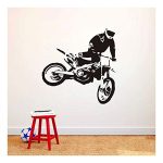 GADGETS WRAP Art Motocross Jumps Wall Decal Vinyl Sticker Motorcycle Bedroom Creative Door Decals Posters Home Decoration Boys Gift Wall Decoration Decal Sticker