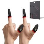 Vero Forza Glide PRO (4 Piece) Thumb & Finger Sleeve for Mobile Game, Pubg,Cod,Freefire & Fortnite -Pack of 2 Pair- Black
