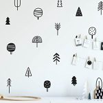 Gadgets wrap Cute Woodland Pine Tree Wall Decals Nursery Art Decor Forest Vinyl Wall Stickers Kids Bedroom Natural Decoration