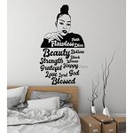 GADGETS WRAP Beautiful African Woman Vinyl Wall Decoration Decal Sticker