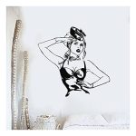 GADGETS WRAP Beautiful Girl Wall Decal for Living Room Sexy Pin Up Woman Stewardess Vinyl Wall Sticker Wall Decoration Decal Sticker