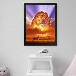 GADGETS WRAP Printed Photo Frame Matte Painting for Home Office Studio Living Room Decoration (11x17inch Black Framed) – Lion King Print