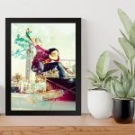 GADGETS WRAP Printed Photo Frame Matte Painting for Home Office Studio Living Room Decoration (9x11inch Black Framed) – Skater Boy