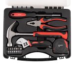 AGARO Hand Tool Kit (12 Pieces), Home Use,DIY, Red & Black