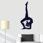 GADGETS WRAP Wall Decal Vinyl Sticker for Home Office Room Decoration Yoga Girl Gymnast Wall Sticker