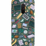 Mugruch Colorful Hard Back Case Cover for Xiaomi Redmi Poco F1 | Student Study Gadgets Pattern | Design- – D24
