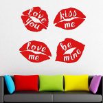 Gadgets Wrap Lips Vinyl Wall Decals Kiss Crooked Lipstick Beauty Salon Woman Face Decal