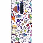 Dugvio Printed Colorful Hard Back Case Cover & Compatible for OnePlus 8 Pro | Student Study Gadgets Art (Multicolor)