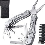 XML Multi Tool Kit Plier 24 in 1 Ideal Space Saving Pocket Kit for Home Car Bikes Camping Outdoor Activity Steel 11 Screwdriver bits for Camping Backpacking Survival & Gifting New Smart Gadgets