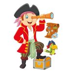 Gadgets Wrap Wall Stickers for Boy’s Bedroom Treasure Map Parrot Waterproof Wallpaper Art Decals