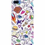 Dugvio Printed Colorful Hard Back Case Cover & Compatible for Oppo A3S / Oppo Realme C1 | Student Study Gadgets Art (Multicolor)