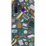 Mugruch Colorful Hard Back Case Cover for Realme 5 Pro | Student Study Gadgets Pattern | Design- – D24