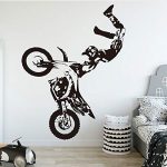 GADGETS WRAP Creative Motorcycle Vinyl Wall Sticker Decor for Kids Room Decoration Boy’s Room Wall Decals Stickers