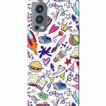 Dugvio Printed Colorful Hard Back Case Cover & Compatible for OnePlus Nord 2 5G | Student Study Gadgets Art (Multicolor)