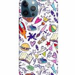 Dugvio Printed Colorful Hard Back Case Cover & Compatible for Apple iPhone 12 Pro | Student Study Gadgets Art (Multicolor)