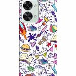 Dugvio Printed Colorful Hard Back Case Cover & Compatible for OnePlus Nord 2T 5G | Student Study Gadgets Art (Multicolor)