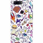 Dugvio Printed Colorful Hard Back Case Cover & Compatible for OnePlus 5T | Student Study Gadgets Art (Multicolor)