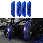 GADGET GEARS® (4 pcs – Blue) Car Door Open Sticker Reflective Tape Safety Warning Decal Universal
