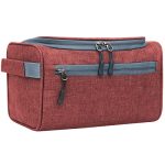 FATMUG 6 Cms Travel Toiletry Organizer Hanging Dopp Kit for Men, Cosmetics Pouch for Women – Maroon