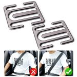 ZIBUYU® 2Pcs Car Seat Belt Clips Seat Belt Adjuster Universal Vehicle Seat Belt Cover Clips Comfort Safety Strap Positioner Seatbelt Adjuster for Kids Adults Shoulder Neck Protector