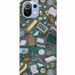 Mugruch Colorful Hard Back Case Cover for Xiaomi Mi 11 Lite 5G | Student Study Gadgets Pattern | Design- – D24