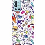 Dugvio Printed Colorful Hard Back Case Cover & Compatible for OnePlus 9R | Student Study Gadgets Art (Multicolor)