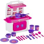 Amazon Brand – Jam & Honey Plastic, My Little Chef Kitchen Set, for Girls