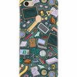 Dugvio Printed Colorful Hard Back Case Cover & Compatible for Oppo A5 | Student Study Gadgets Pattern (Multicolor) – D24